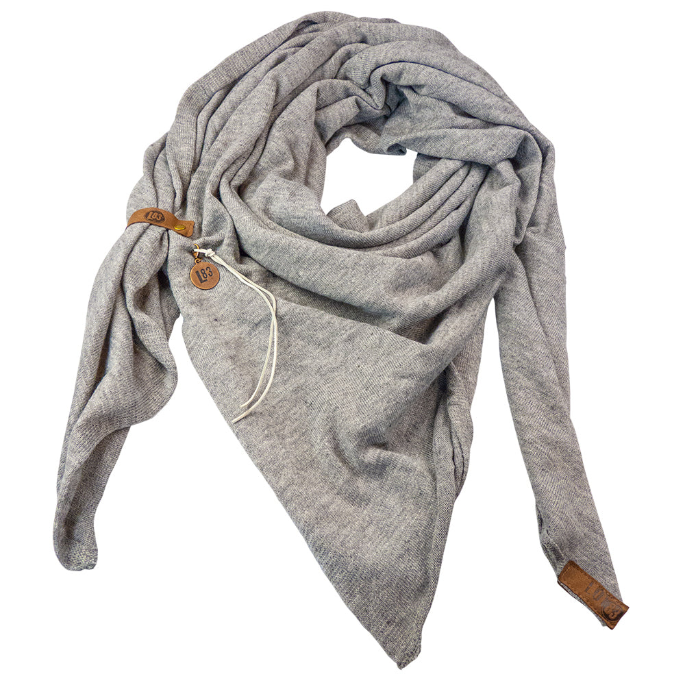 Hippe sjaal Fien in de kleur grijs